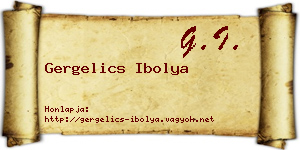 Gergelics Ibolya névjegykártya