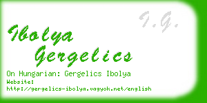 ibolya gergelics business card